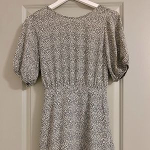 Black, Gray, and White Animal Print Dress